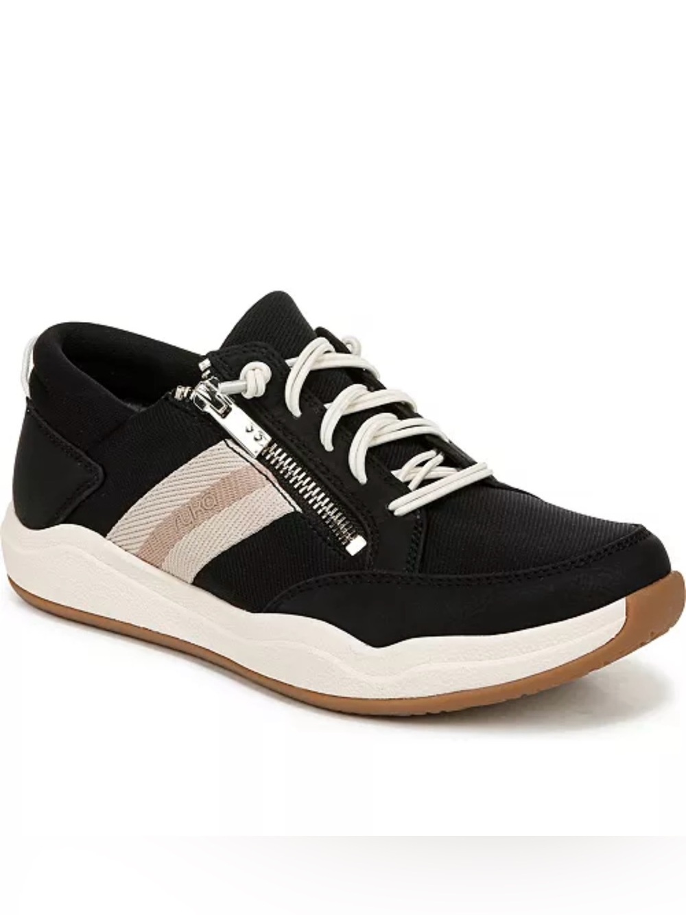 Ryka Women’s Carefree Zip Slip on Sneakers In Black Size 12M New